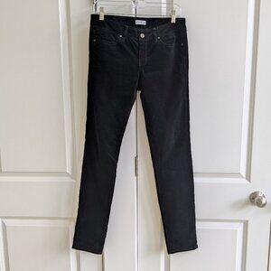GAP 1969 Pants Women 28 Black Velvet Always Skinny Pants Low Rise Stretch